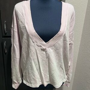 Electric & Rose Light Pink V-Neck Sweatshirt
